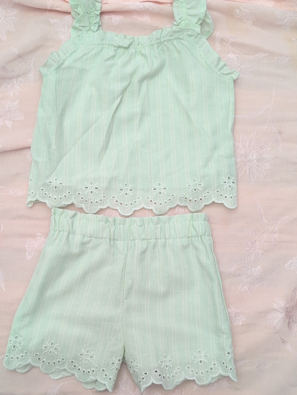 Sincerely Jules Pastel Mint Ruffle Skirt Set - Toddler 3T